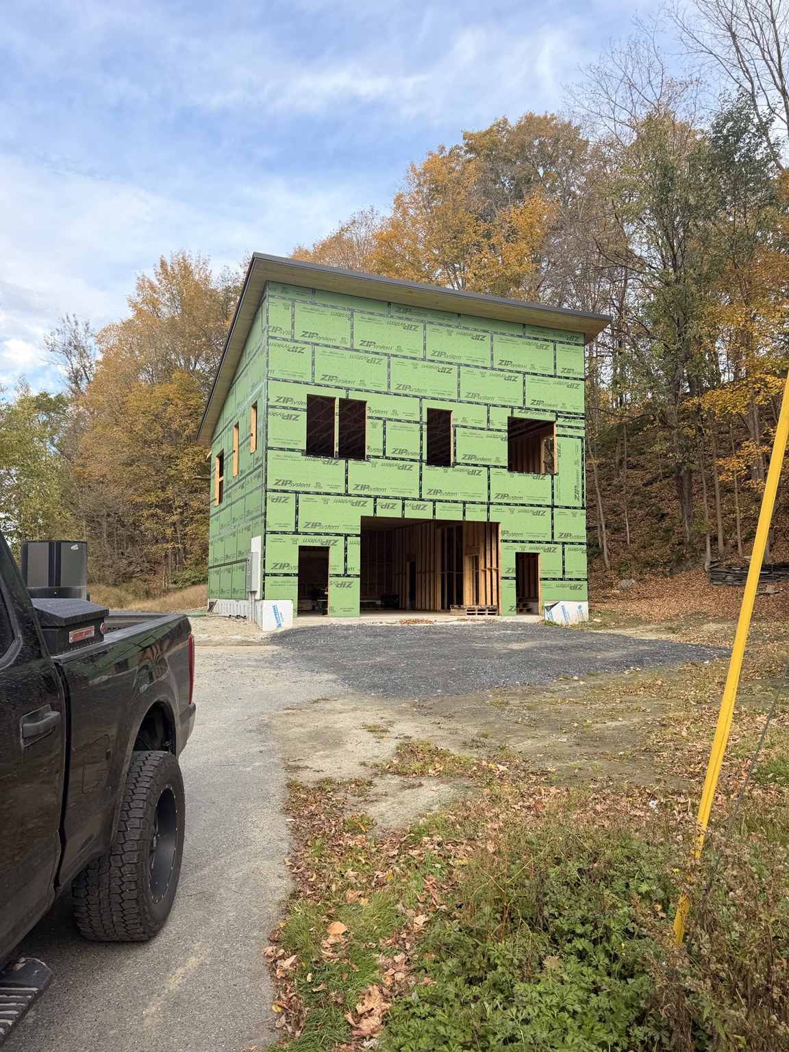 Northfield New Build — Current exterior framing and sheathing